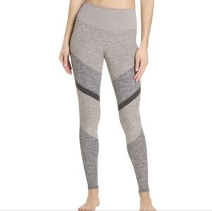 ALO Yoga Leggings High-Waist Alosoft Sheila Tan Grey Colorblock Womens Size XS